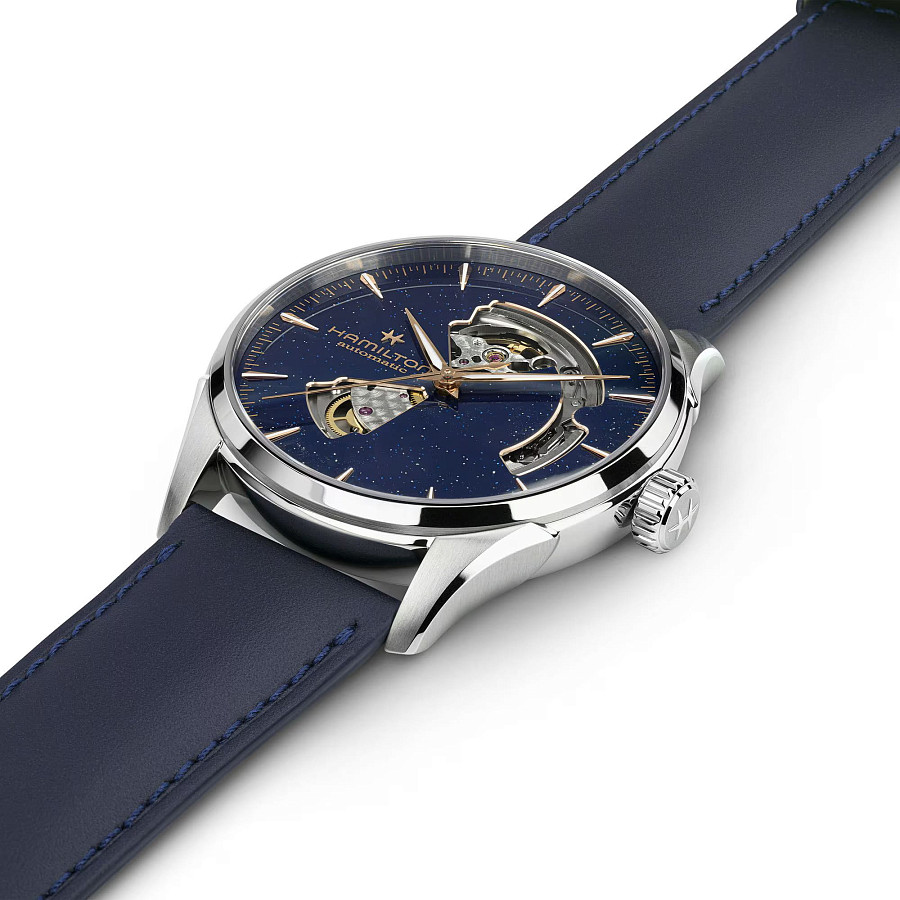 Часы Hamilton Jazzmaster Open Heart Auto H32705640 — мужские, синий
