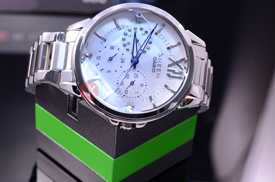 Часы Casio Sheen SHE-3056D-7A — кварцевые, сталь