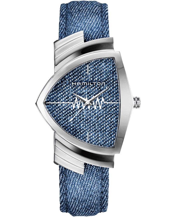 Часы Hamilton Ventura Quartz H24411941 — мужские, синий