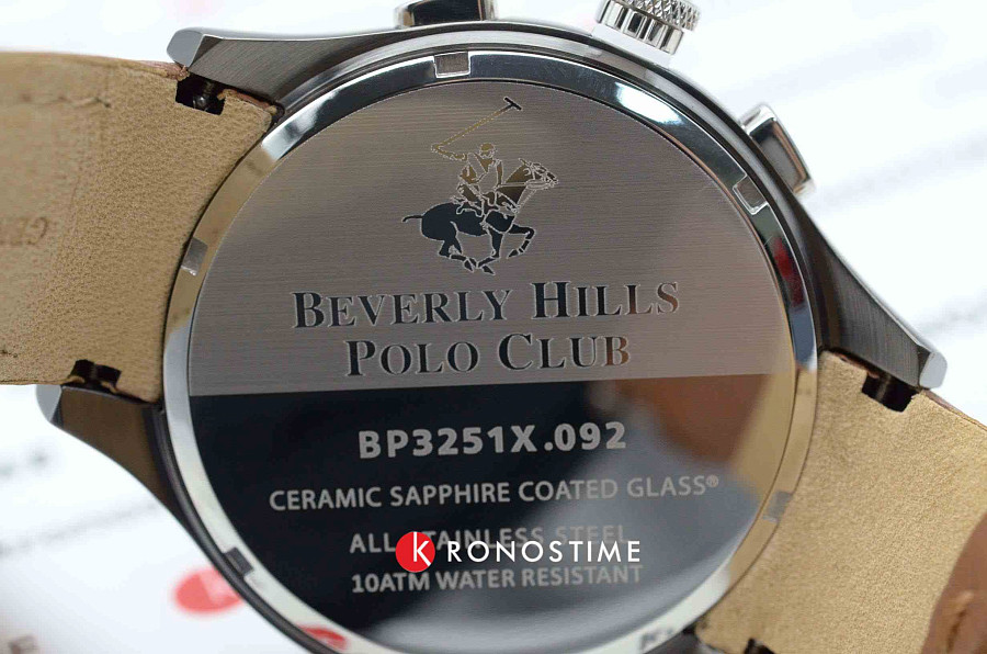 Часы Beverly Hills Polo Club BP3251X.092 — мужские, коричневый