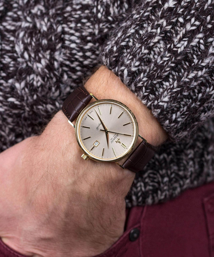 Часы Atlantic Seagold 95344.65.31 — мужские, кожаный