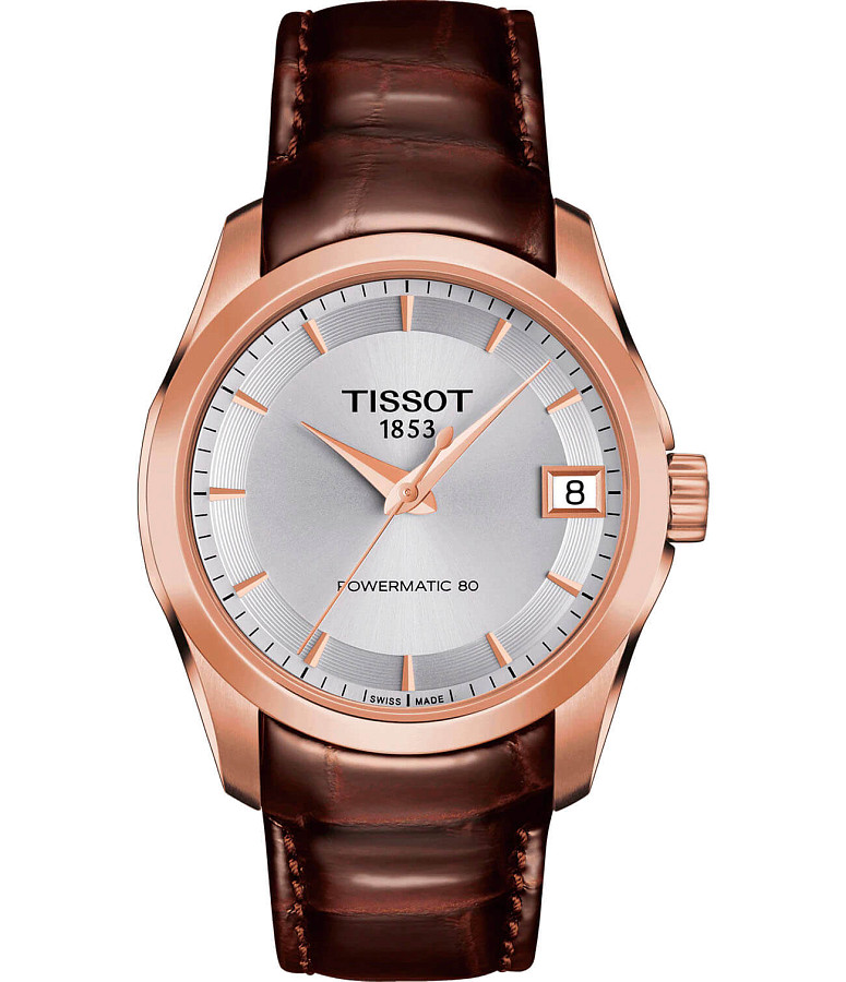 Часы Tissot Couturier Powermatic 80 Lady T035.207.36.031.00 — женские, серебристый