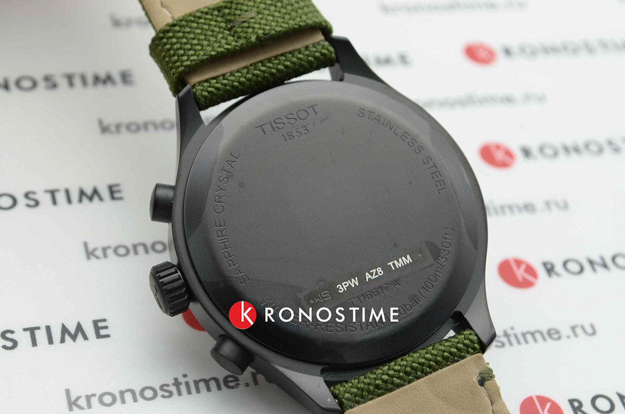 Часы Tissot Chrono XL T116.617.37.097.00 — мужские, тканевый