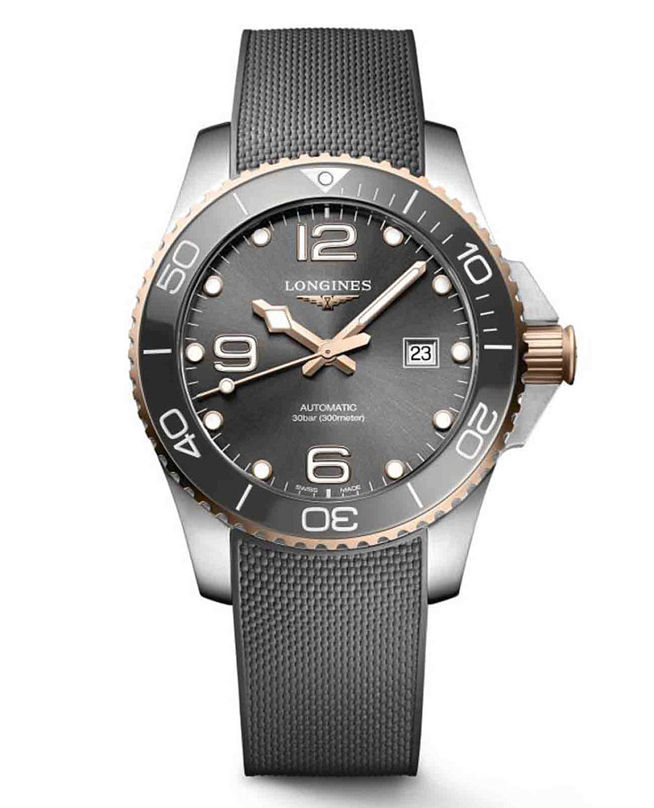 Часы Longines HydroConquest L3.782.3.78.9 — мужские, серый