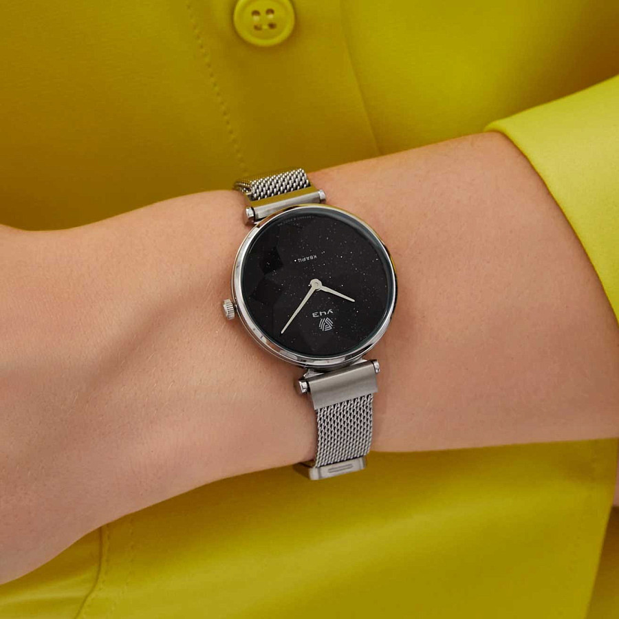Часы УЧЗ Spectr 1349B-1 — кварцевые, сталь металл