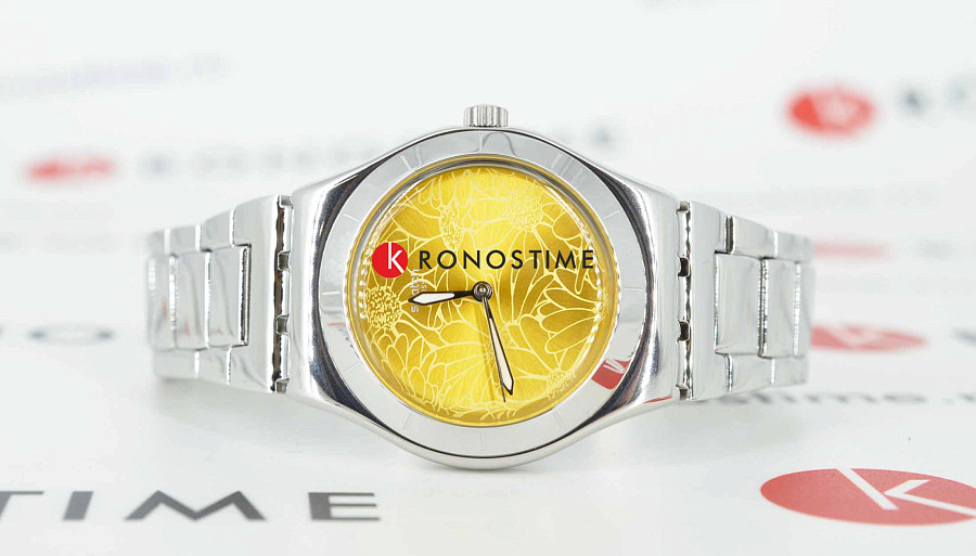 Часы Swatch Gent Petal Swirl YLS236G — кварцевые, металл сталь