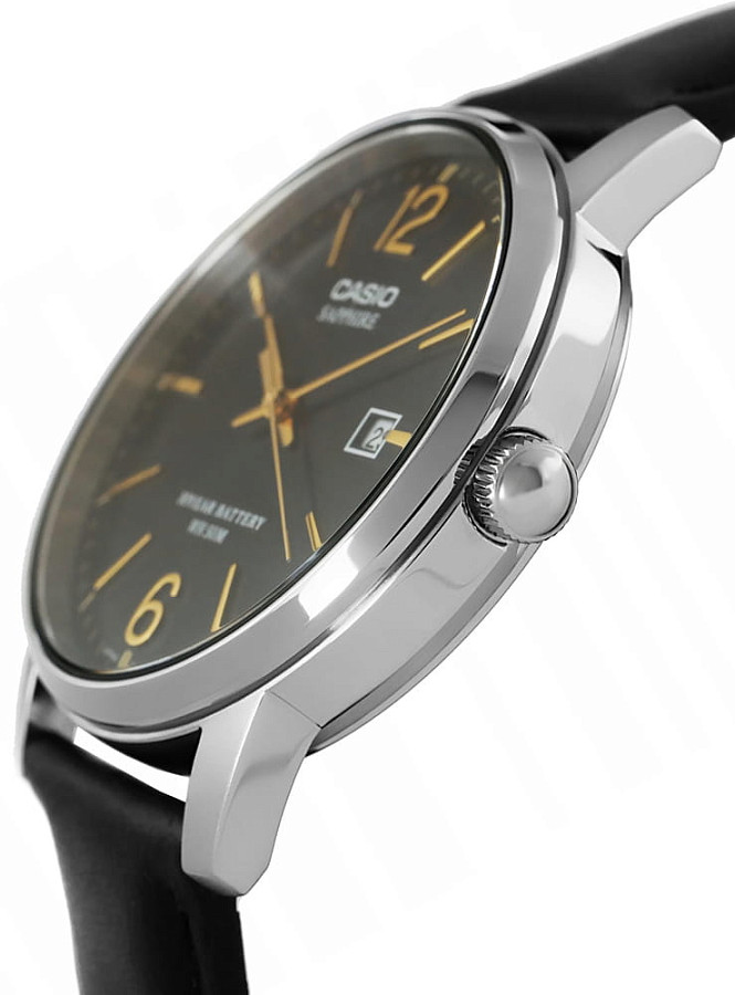 Часы Casio Collection MTS-110L-1A — кожаный, мужские