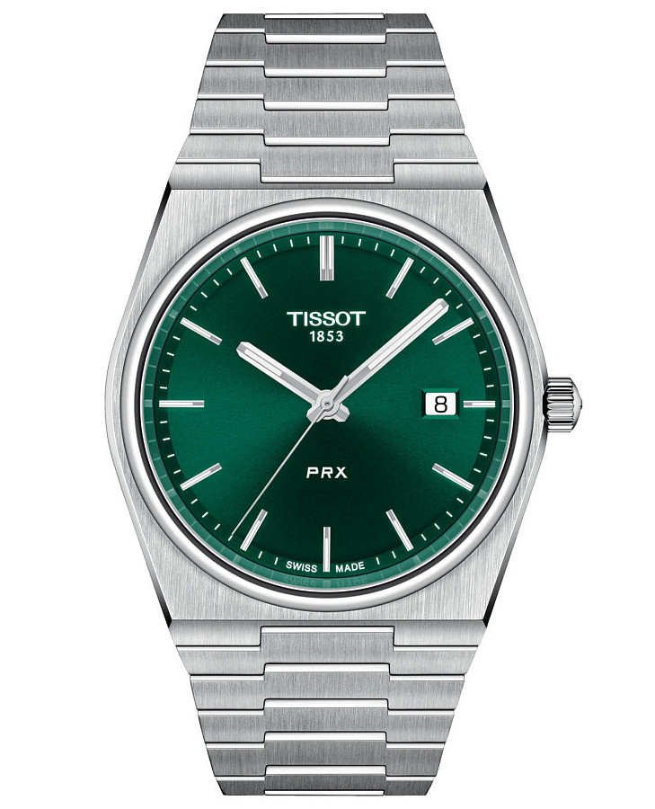 Часы Tissot PRX T137.410.11.091.00 — мужские, зеленый