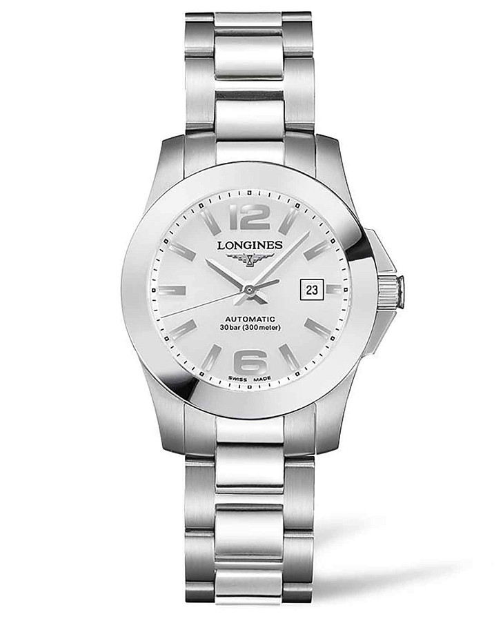 Часы Longines Conquest L3.276.4.76.6 — женские, серебристый