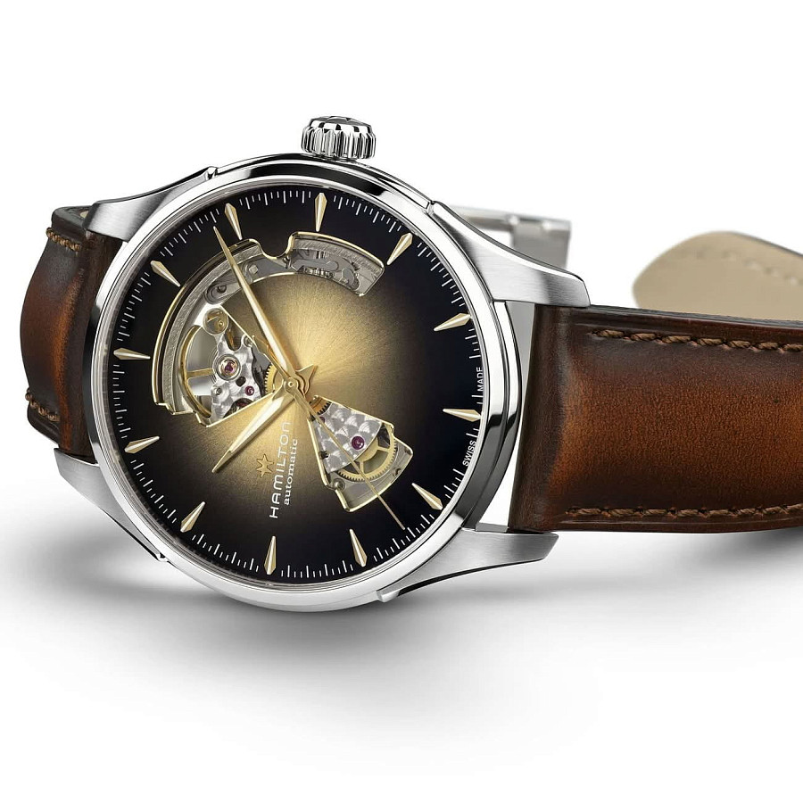 Часы Hamilton Jazzmaster Open Heart Auto H32675501 — механические, металл сталь