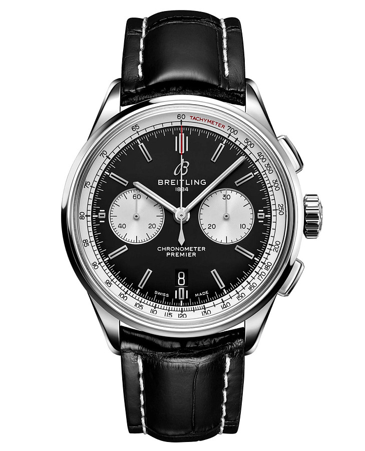 Часы Breitling Premier B01 Chronograph 42 AB0118371B1P2 — мужские, черный