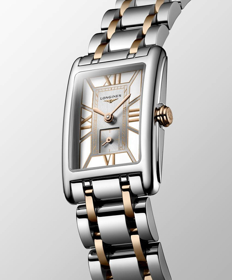 Часы Longines DolceVita L5.255.5.75.7 — нержавеющая сталь и 18 каратное розовое золото, женские