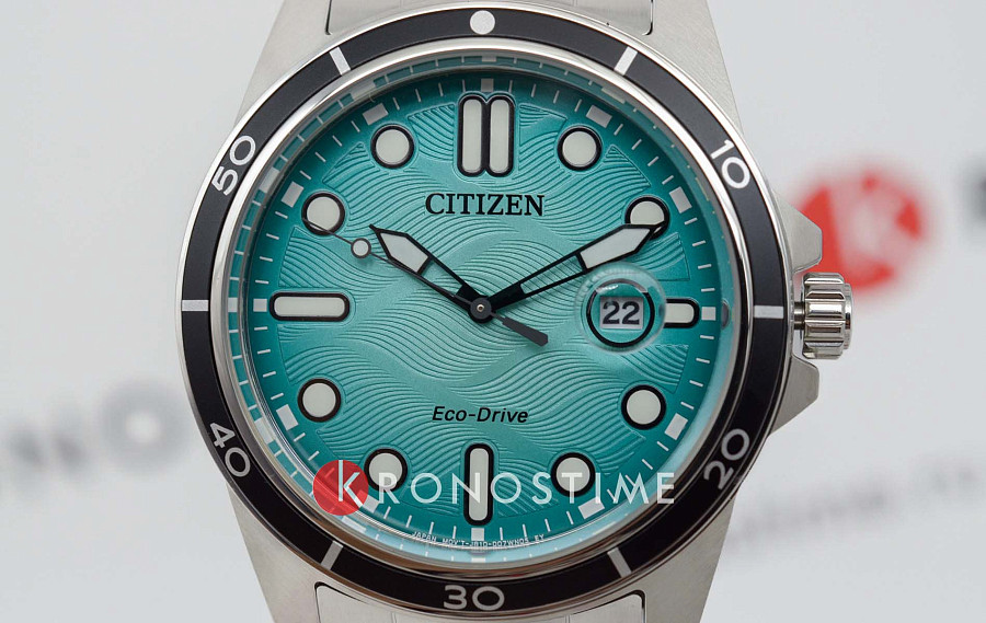 Часы Citizen Eco-Drive AW1816-89L — бирюзовый, сталь металл