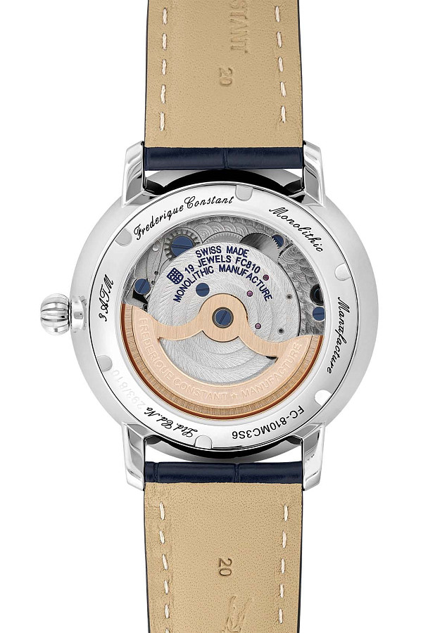 Часы Frederique Constant Slimline Monolithic Manufacture FC-810MCN3S6 — сталь металл, Швейцария