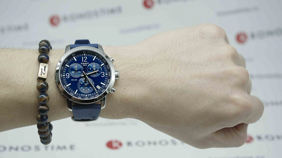 Часы Tissot PRC 200 Chronograph T114.417.17.047.00 — мужские, синий