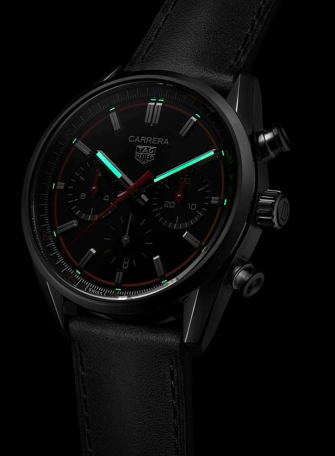 Часы TAG Heuer Carrera Chronograph CBN201C.FC6542 — мужские, кожаный