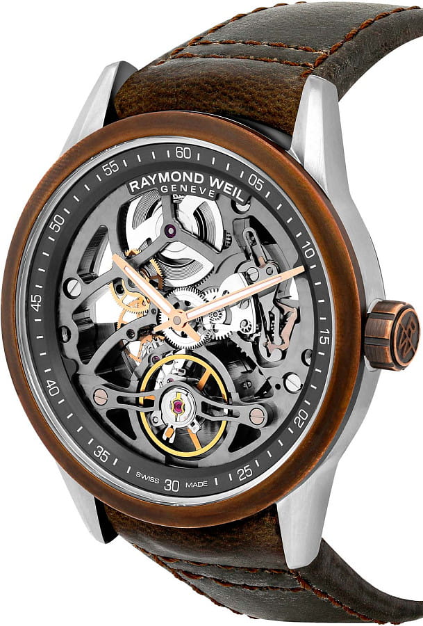 Часы Raymond Weil Freelancer Skeleton 2785-SBC-60000 — механические, сталь металл