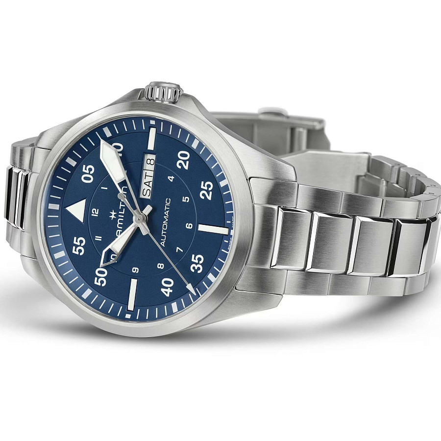 Часы Hamilton Khaki Aviation Pilot Day Date Auto H64635140 — сталь, Швейцария