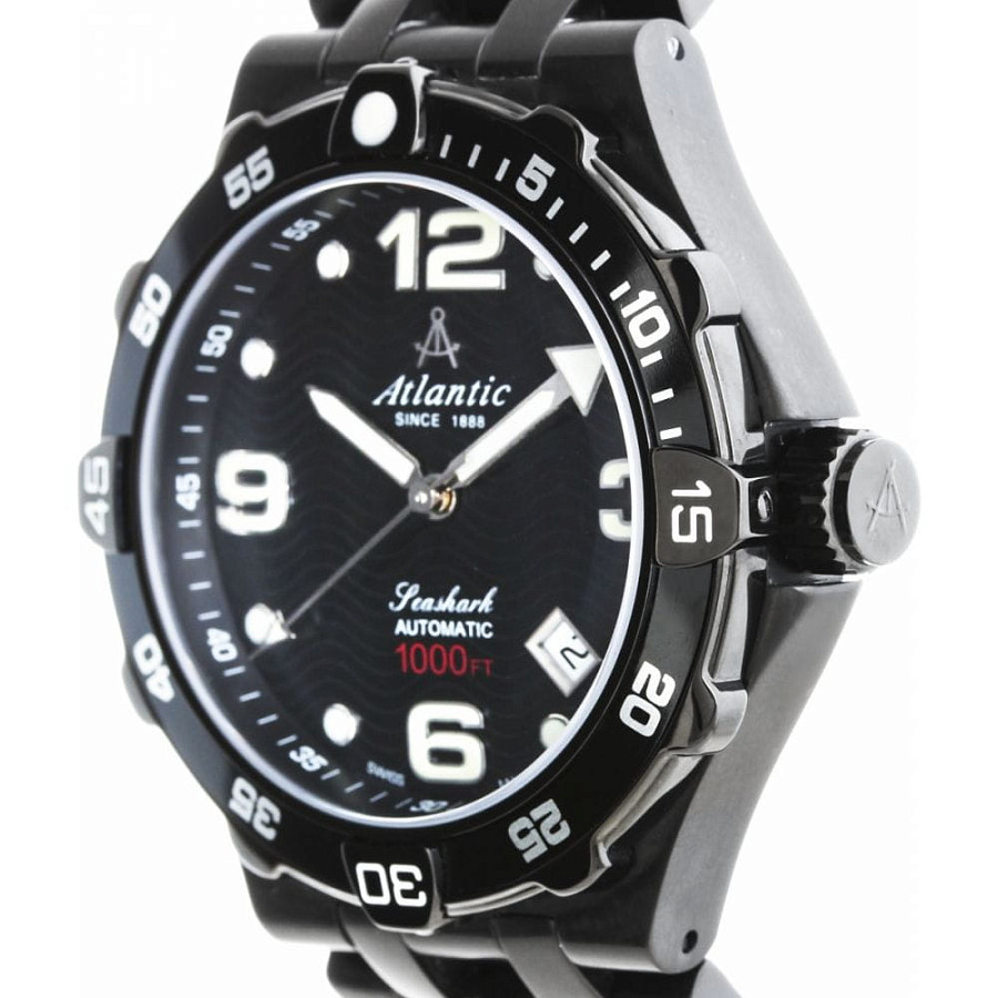 Часы Atlantic Blackshark Automatic 88788.46.68 — нержавеющая сталь с pvd-покрытием, мужские