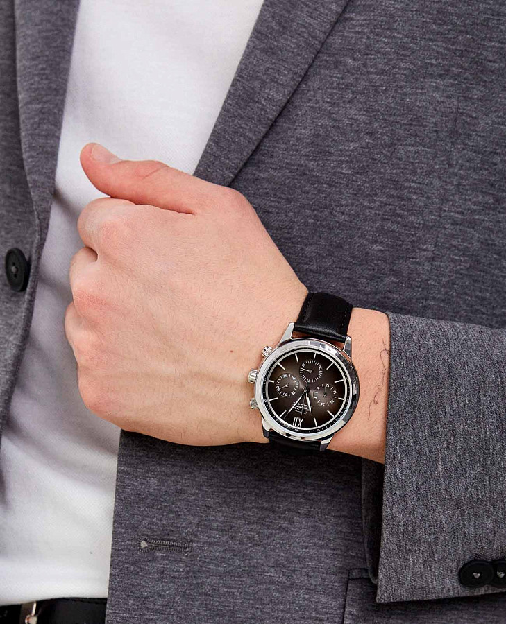 Часы Slazenger Multifunction SL.09.2045.2.01 — черный, металл суперметалл