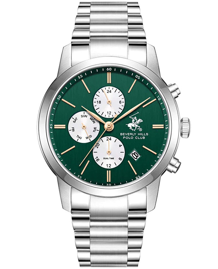Часы Beverly Hills Polo Club BP3861X.370 — мужские, зеленый