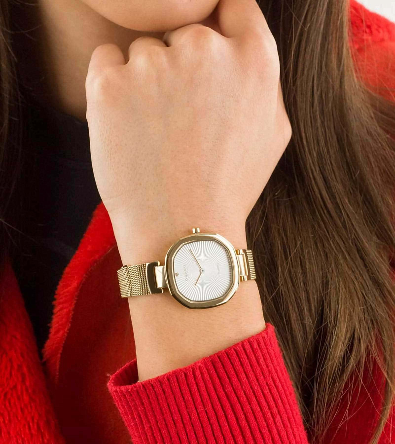 Часы Obaku Diamond V277LXGIMG — серебристый, металл сталь