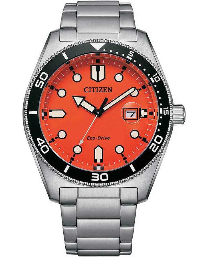 Часы Citizen Eco-Drive AW1760-81X — мужские, оранжевый