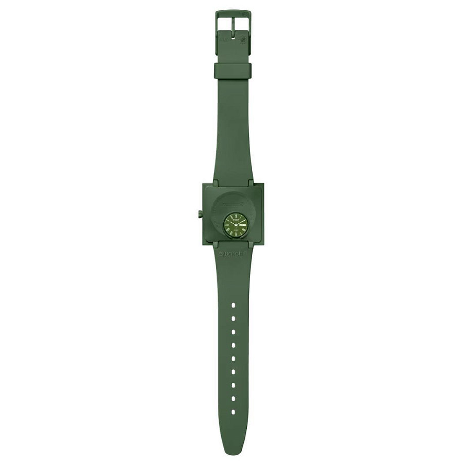 Часы Swatch Square Bioceramic Standard SO34G700 — биоматериал, женские