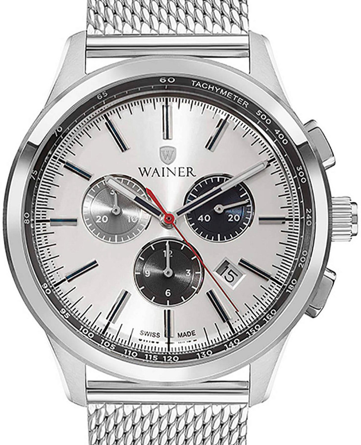 Часы Wainer Classic WA.12340-D — кварцевые, металл сталь