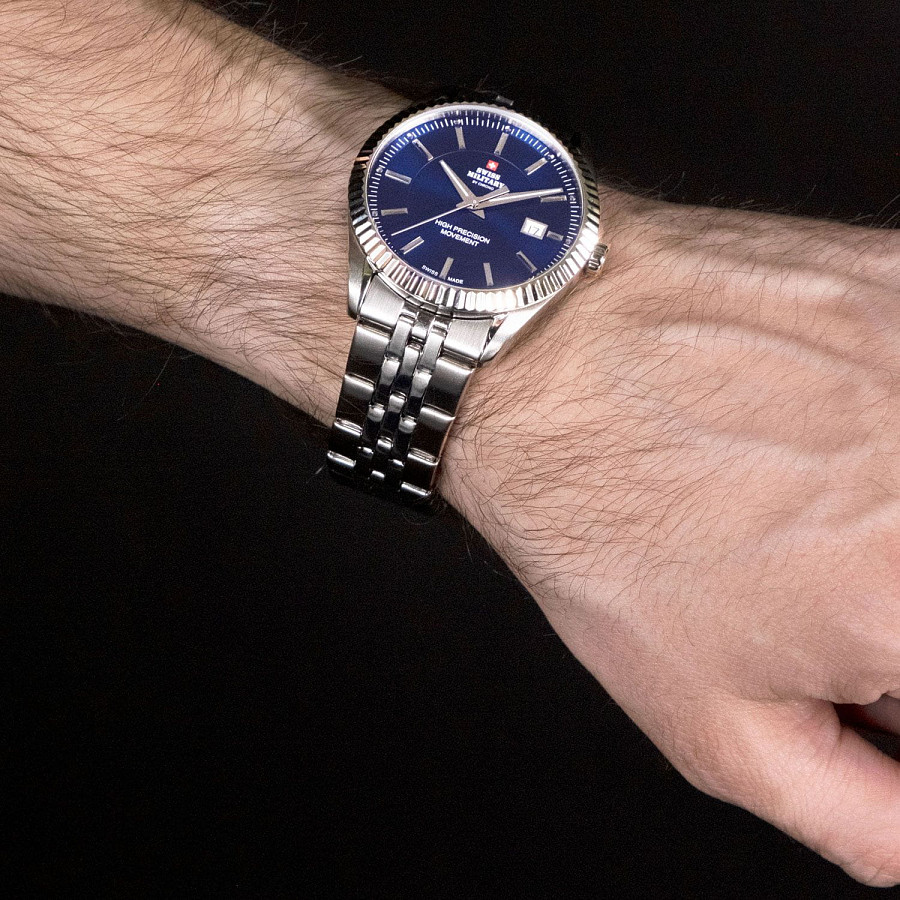 Часы Swiss Military by Chrono Сверхточные SM34065.03 — мужские, серебристый