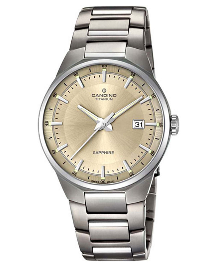 Часы Candino Titanium C4605/2 — мужские, бежевый