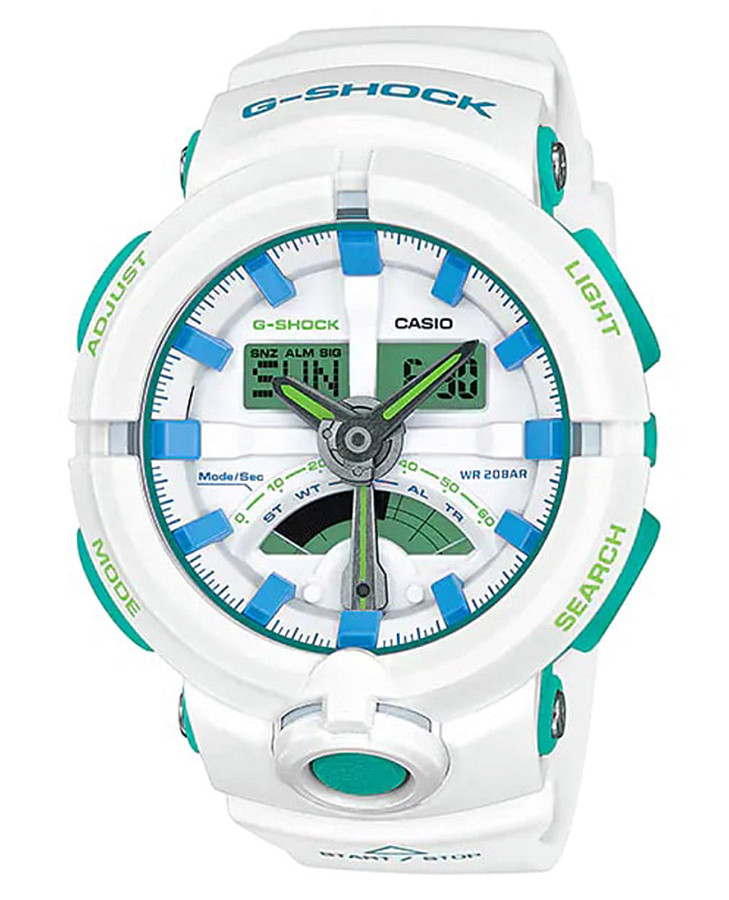 Часы Casio G-Shock GA-500WG-7A — мужские, белый