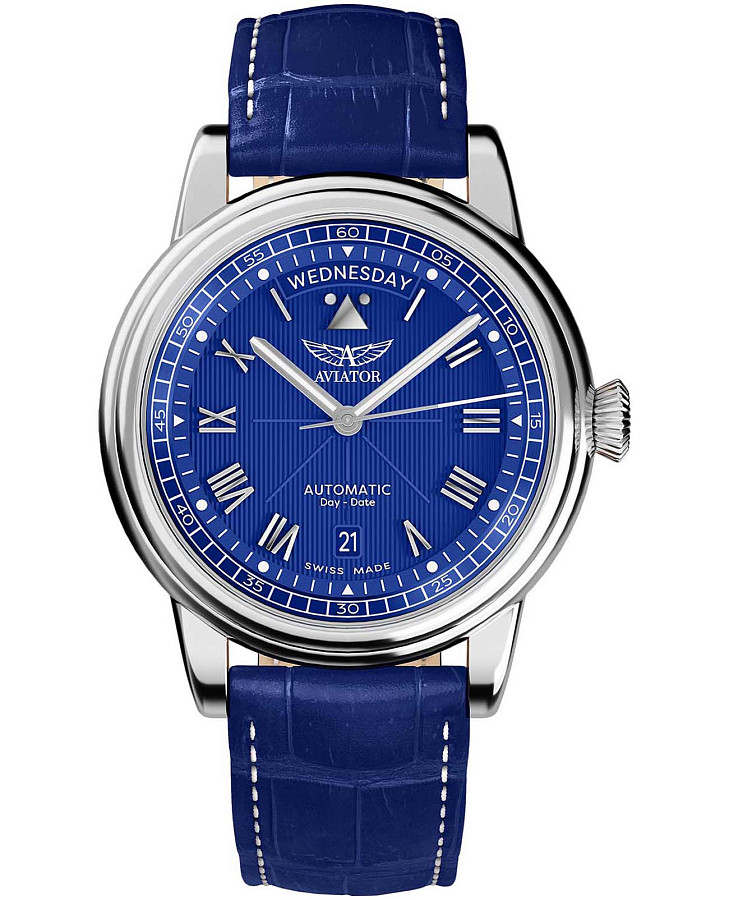 Часы Aviator Douglas Day-Date V.3.35.0.276.4 — мужские, синий