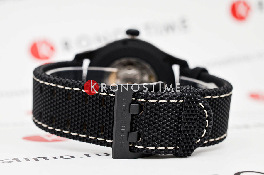 Часы Hamilton Khaki Field Titanium Auto H70575733 — каучук, мужские