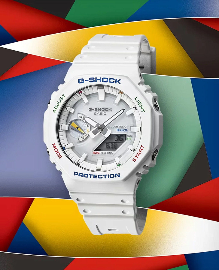 Часы Casio G-Shock GA-B2100FC-7ADR (GA-B2100FC-7A) — белый, пластик карбон