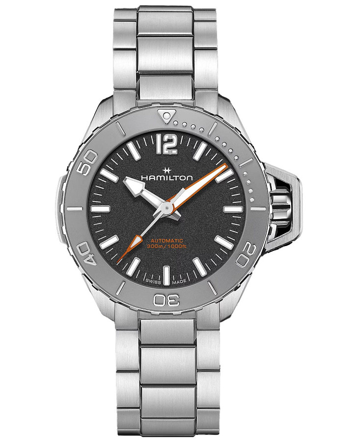 Часы Hamilton Khaki Navy Frogman Auto H77485130 — мужские, черный