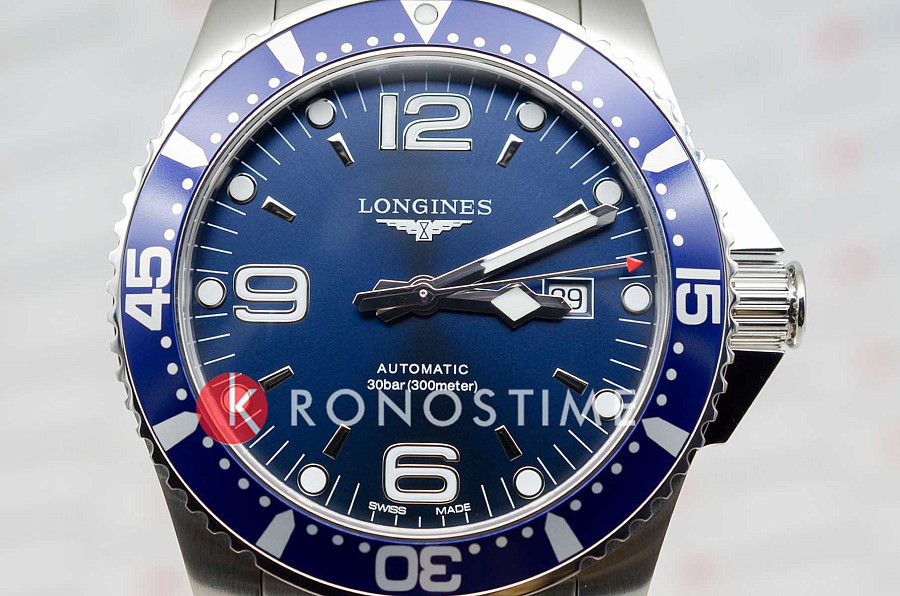 Часы Longines HydroConquest L3.841.4.96.6 — металл сталь, Швейцария