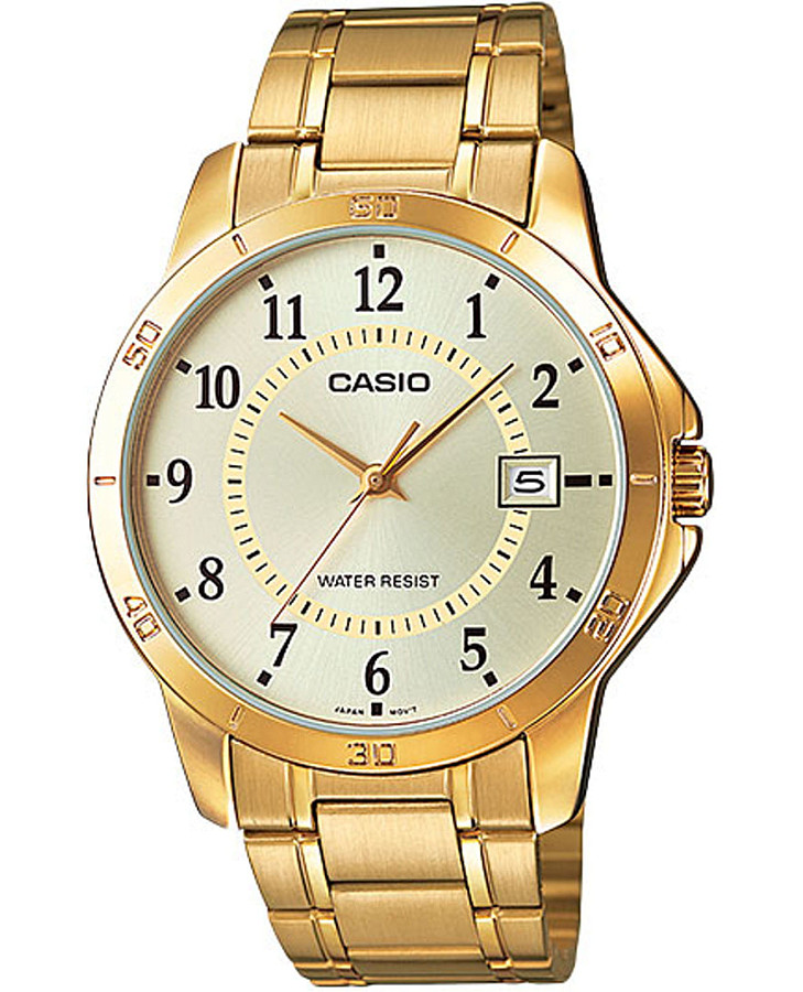 Часы Casio Collection MTP-V004G-9BUDF (MTP-V004G-9B) — мужские, шампань