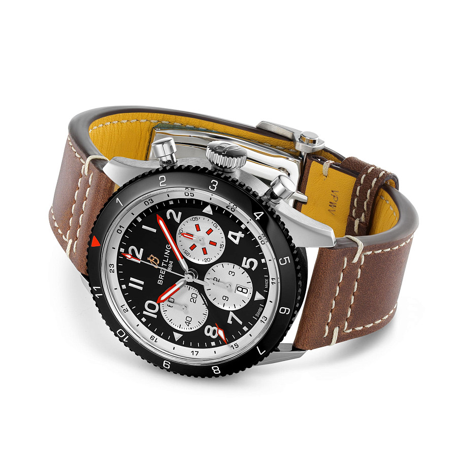 Часы Breitling Super Avi B04 Chronograph GMT 46 Mosquito YB04451A1B1X1 — сталь металл, Швейцария