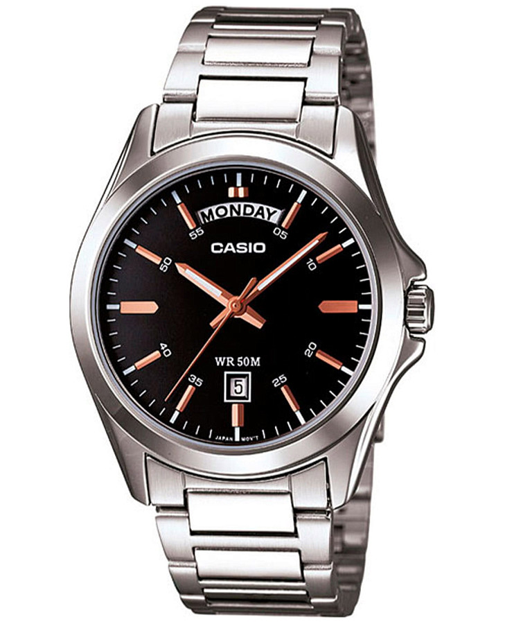 Часы Casio Collection MTP-1370D-1A2VDF (MTP-1370D-1A2) — мужские, черный