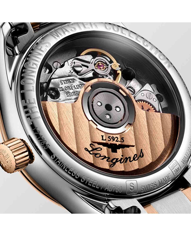 Часы Longines Master Collection L2.128.5.79.7 — женские, нержавеющая сталь + золото 18к