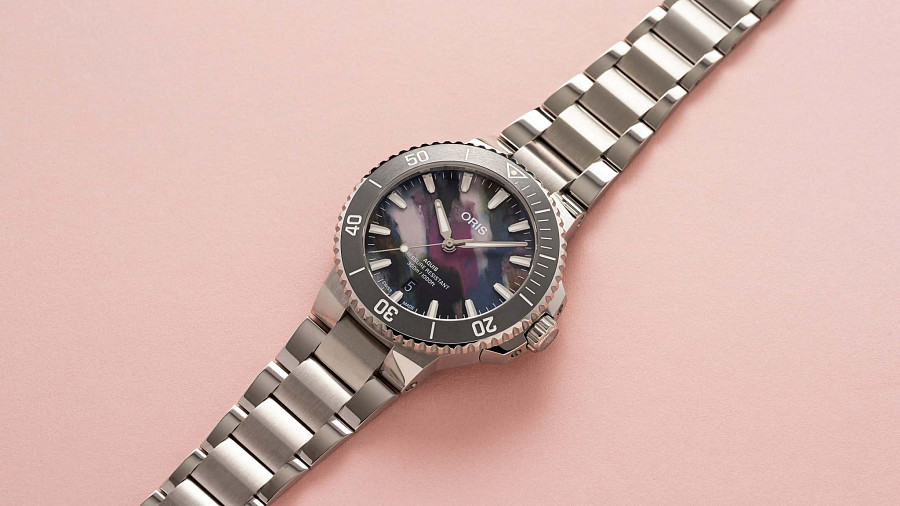 Часы Oris Aquis Date Upcycle 01 733 7787 4150-07 8 22 04PEB — нержавеющая сталь, мужские