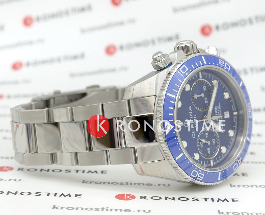 Часы Certina DS Action Diver Chrono C032.827.11.041.00 — синий, сталь