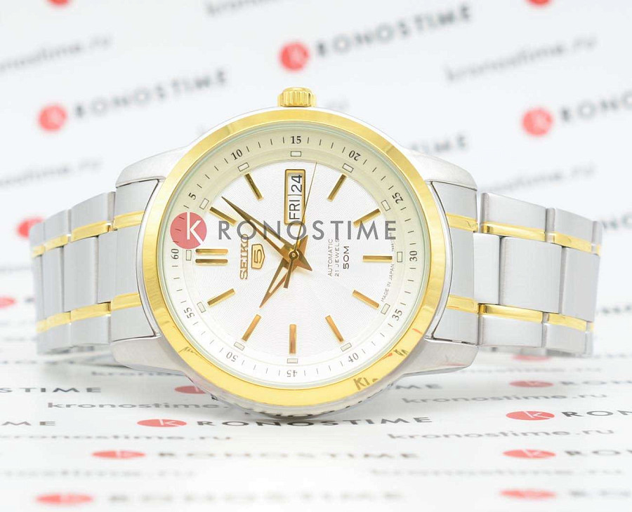 Часы Seiko 5 Regular SNKM92J1 — механические, металл сталь