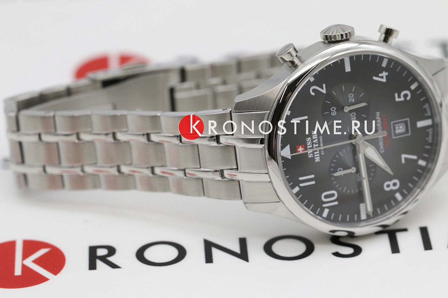 Часы Swiss Military by Chrono Vintage Chronograph SM34098.01 — мужские, нержавеющая сталь