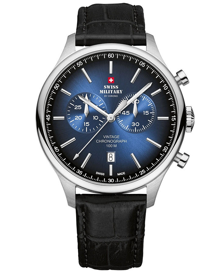 Часы Swiss Military by Chrono SM30192.08 — мужские, синий