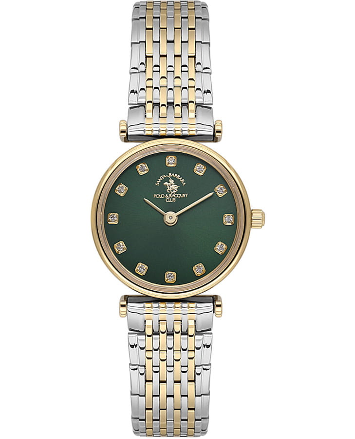 Часы Santa Barbara Polo & Racquet Club Unique SB.4.10019-5 — женские, зеленый