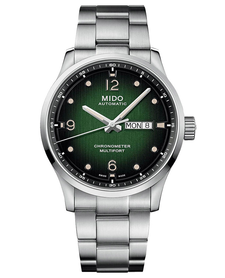 Часы Mido Multifort M Chronometer M038.431.11.097.00 — мужские, зеленый