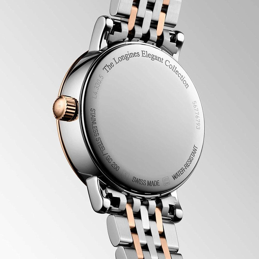 Часы Longines Elegant Collection Moonphase L4.330.5.87.7 — белый, металл сталь