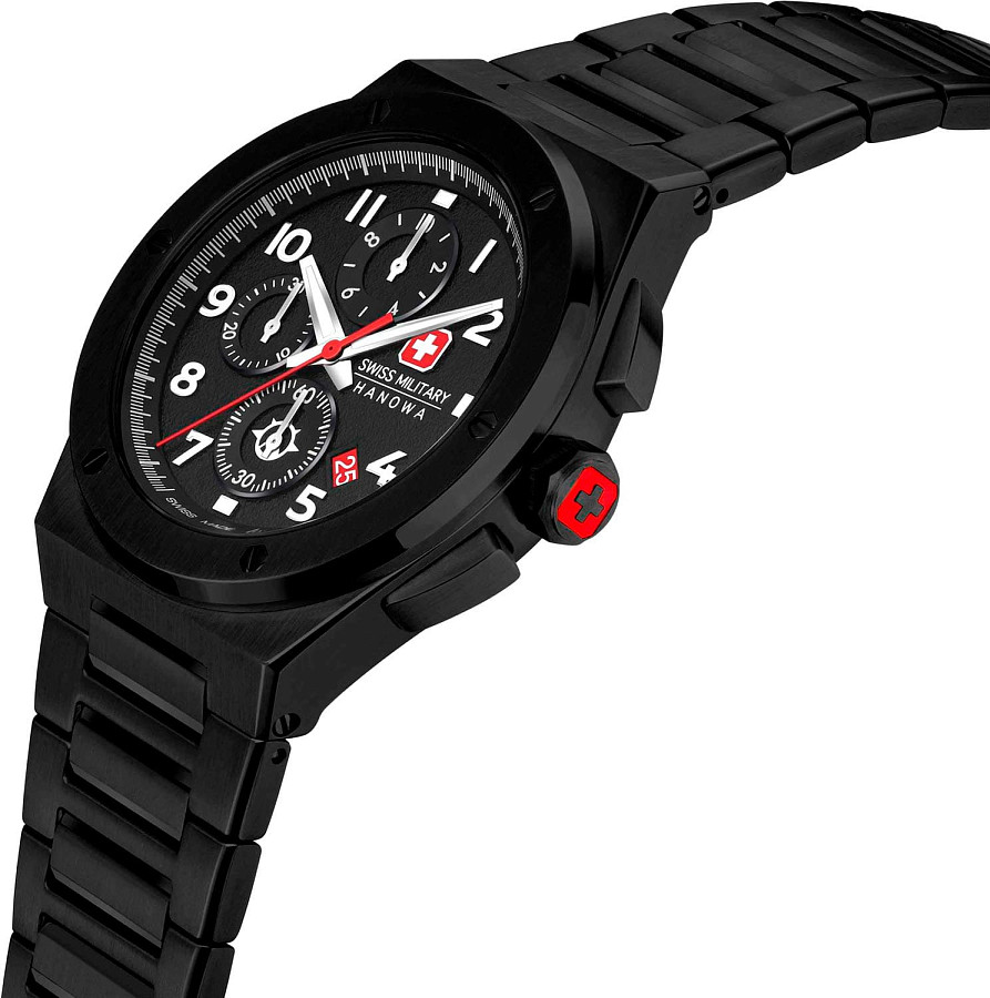 Часы Swiss Military Hanowa Aerograph SMWGI2102031 — мужские, сталь с ip покрытием